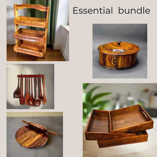 Complete Handcrafted Wooden Kitchen Set Deal